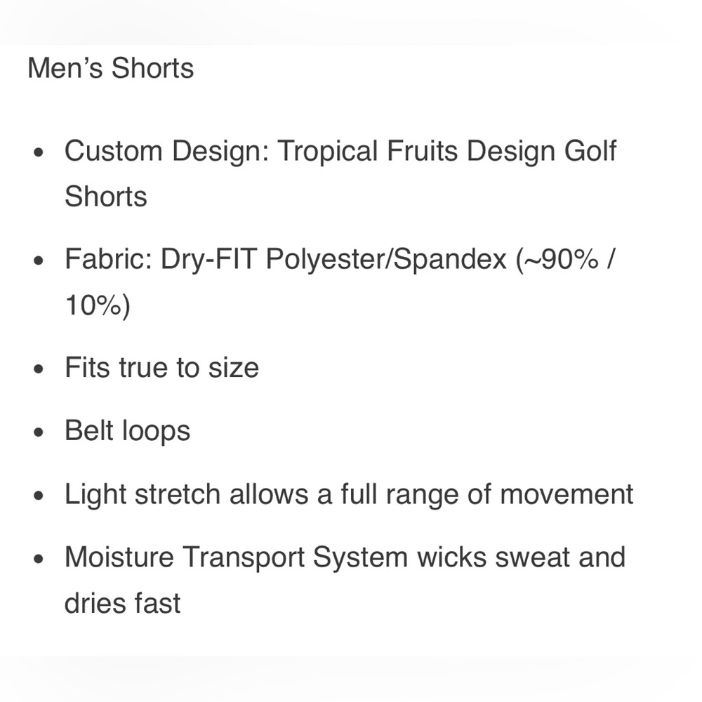 HRASKI- Mens shorts, Tropical Fruit, Size: 32 - Picture 9 of 9